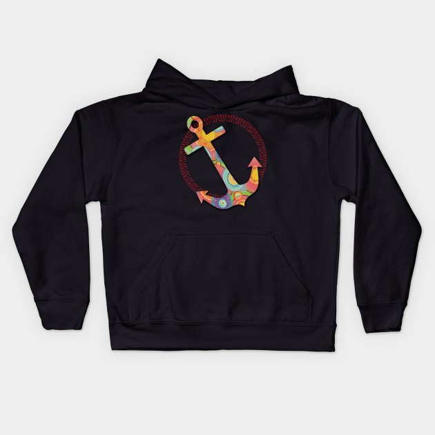 W anchor Kids Hoodie by TeeText